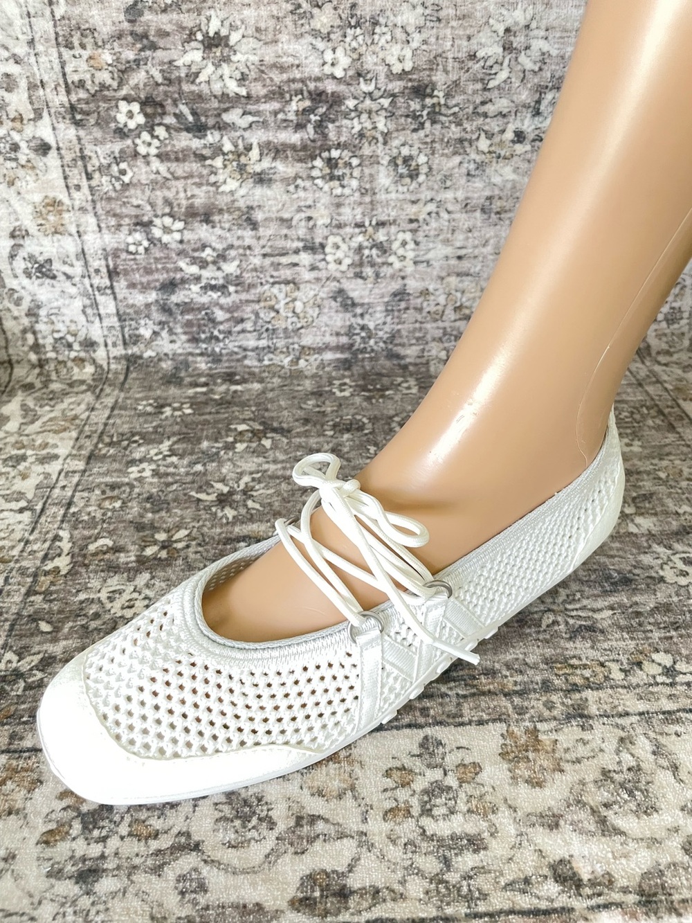 Vivaia Cecily White Mesh Ballet Sneaker Sneakerina Size 10.5 - Picture 7 of 14